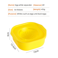 Nouveaux séparateurs d'œufs tendance, outils de pâtisserie, séparateurs de jaunes d'œufs en plastique de qualité alimentaire, séparateurs d'œufs pour kit de démarrage de pâtisserie