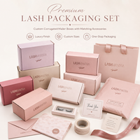 Boîte à maquillage personnalisée, emballages en papier, kits d'extensions de cils, emballages cosmétiques et de parfums, boîtes à cils roses, logo personnalisé