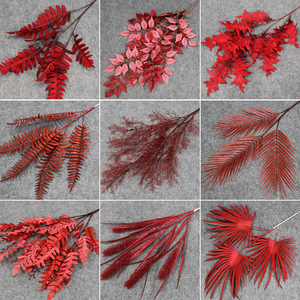 ช่อดอกไม้แต่งงานสีแดงไหม โรแมนติกและสง่างาม สำหรับตกแต่งสถานที่ โรงแรม ล็อบบี้ งานเลี้ยง ใช้ได้ทั้งภายนอก/ภายใน - Product Image 2