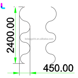 Fondo de Boda LEDA Ajustable con Forma de Ola en Curva S, Marco de Hierro Metálico Blanco con Cortinas de Tela para Decoración de Eventos de Boda - Product Image 4