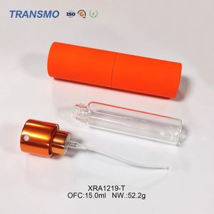 Flacon de parfum vide en verre rond de luxe de 15 ml, fond épais, rechargeable avec un vaporisateur à pompe à fine brume pour l'emballage d'huile de parfum - Product Image 4