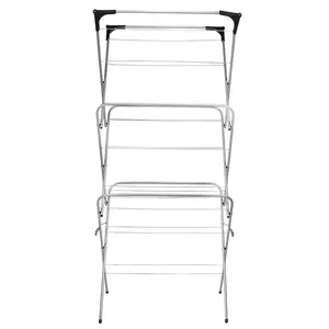 Alto Nível Metal Casa rack de lavanderia tendedero de roupa plegable rack de lavanderia para varanda