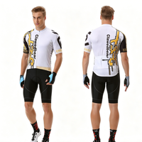 Traje de Ciclismo con Estampado Gráfico al por Mayor, Unisex, Jersey de Manga Corta que Absorbe el Sudor, Pantalones Cortos Acolchados para Ciclismo, Kit de Ciclismo para Hombre y Mujer