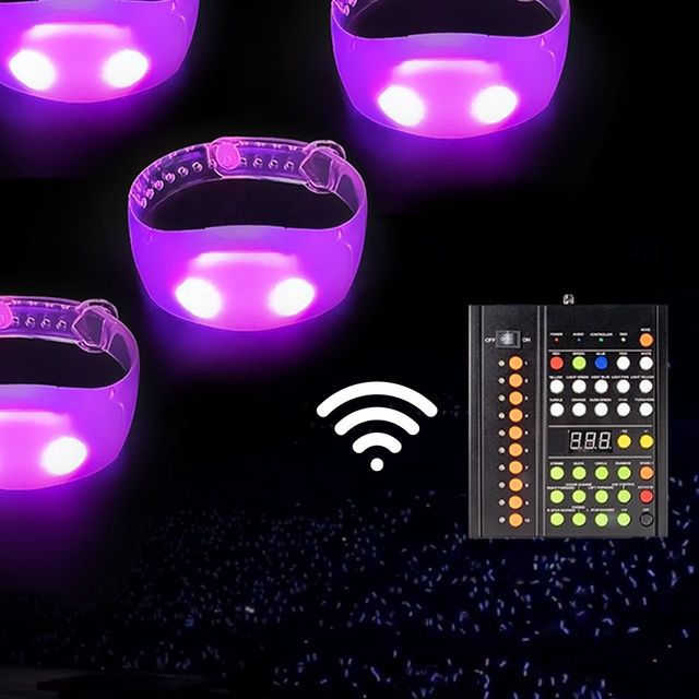 Party Supplies Pulsera LED DMX Event Light up Bracelet Wristband APP Remote Controlled LED RGB Glow Bracelet Led