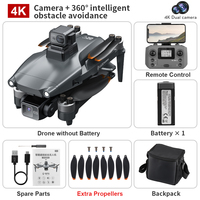 Drone GPS L600 Pro Max 360 °   Quadricoptère RC pliable sans balais avec évitement d'obstacles, double caméra EIS pour photographie aérienne, avec sac.