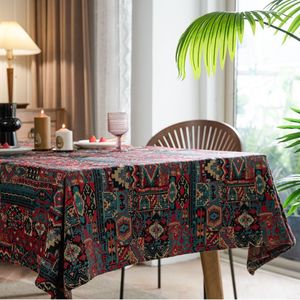 Mantel Jacquard Geométrico Étnico Miao, Colorido, <span class=keywords><strong>de</strong></span> Doble Cara, Tela Gruesa, Estilo Bohemio, Decorativo para <span class=keywords><strong>Mesa</strong></span> <span class=keywords><strong>de</strong></span> Comedor - Product Image 5