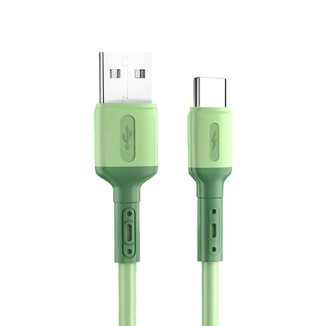 Liquid Silicone Micro USB Cable 3A Fast Charging Soft Rubber Data Sync Cord Durable Charge Date Cable for Phone & Earphones