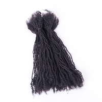 Extensions de dreadlocks en cheveux humains Afro Kinky 0,2 cm, 4-24 pouces, faits à la main, micro-extensions au crochet avec pointes bouclées