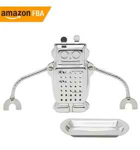 2024 New arrivals Robot thép không gỉ trà Infuser với khay nhỏ giọt, trà bóng