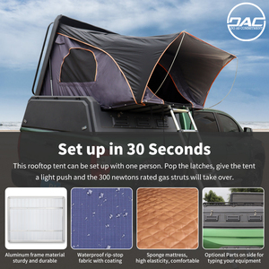 Lều mái xe tự lái đa mùa, lều xếp trên nóc xe tải cho các sự kiện cắm trại, chất liệu vải bạt cho xe bán tải, du lịch bằng ô tô - Product Image 5