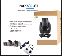 Projecteur professionnel 295W Beam Light 14r Moving Head Light DMX512 Sharp DJ Mobile Cabezas Movile Équipement de scène pour club concert événement