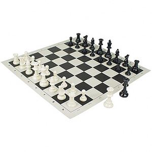 Échiquier pliable imperméable de 20 pouces, vente directe du fabricant, jeu d'échecs éducatif, tapis d'échecs en silicone - Product Image 1