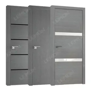 Fabbrica su misura di sicurezza in legno massiccio Design Mdf impermeabile impiallacciatura di compensato in Pvc porta porta in legno Design immagine