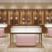 Vitrine à bijoux miroir avec éclairage LED, design étanche et écologique