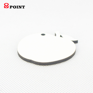 Porte-clés vierge de sublimation en forme de pomme bricolage impression cadeau MDF pendentif porte-clés vierge avec porte-clés - Product Image 3