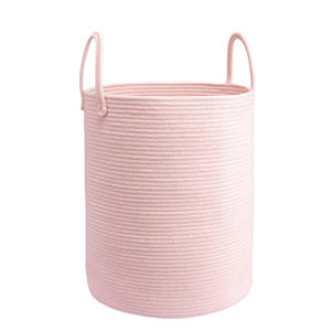 Panier de rangement <span class=keywords><strong>en</strong></span> corde de coton multifonctionnel et écologique Huayi, grand et tissé, pour salon et salle de bain - Product Image 1