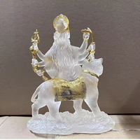 Figura de Resina, Estatua del Dios Hindú Durga, Diosa sobre Tigre, Escultura del Sudeste Asiático, Adornos de Templo Indio, Regalos para la Festividad de Diwali