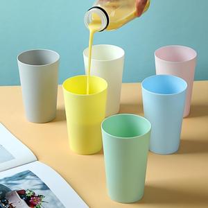 Ensemble de 6 gobelets en plastique réutilisables écologiques, gobelets de couleur unie pour les smoothies, l'eau et les boissons froides - Utilisation pour les fêtes, passe au <span class=keywords><strong>lave</strong></span>-<span class=keywords><strong>vaisselle</strong></span> - Product Image 5