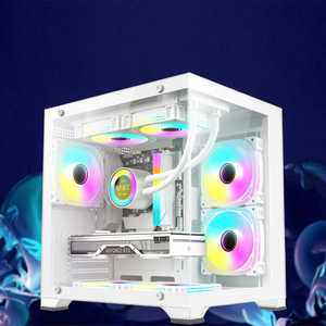 Bán buôn hiện đại đầy đủ giữa tháp trường hợp máy tính hỗ trợ ITX mATX ATX Tempered Glass PC trường hợp tủ - Product Image 1