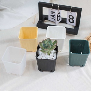 <span class=keywords><strong>Vaso</strong></span> di fiori da 2 pz <span class=keywords><strong>vaso</strong></span> quadrato di plastica semplice quadrato ispessito vasi da fiori <span class=keywords><strong>piante</strong></span> succulente - Product Image 5