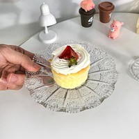 Assiette, soucoupe, tasse à thé et café, dessous de verre, plateau en verre transparent massif gaufré tournesol, moderne et écologique, pour usage domestique