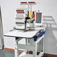 Nouvelle Machine à Broderie Industrielle Professionnelle Automatique à Tête Unique, 12 Aiguilles, 150W, pour Vêtements, Casquettes et Sacs