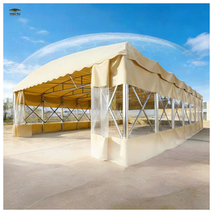 Fabricant de bâches en PVC imperméables, cadre métallique, tente d'événement à pousser et à tirer, grand abri d'auto - Product Image 1