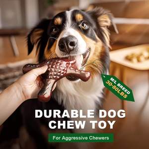 Giocattolo per cani in Nylon 2025 per razze grandi/medie eco-friendly duro e aggressivo Chewer vero sapore <span class=keywords><strong>di</strong></span> pancetta giocattolo per dentizione stile novità - Product Image 3