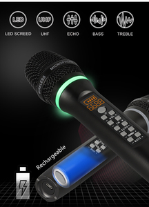 Professional Singer Handheld <b>Wireless</b> <b>Microphone</b> Lightweight Cardioid Style with Long Working Range Plastic Material - Product Image 6