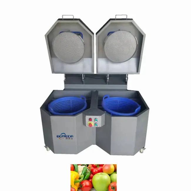 Meyve ve sebze temizleme makinesi ve kurutma entegre makine Blanching ve soğutma frekansı dönüşüm santrifüj kurutma