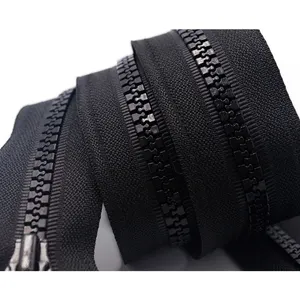 Custom quality 5# resin zipper open end tailoring accessories in zippers for garments pouch bags