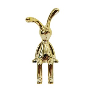 Golden Silver Rabbit Tissue Box Holder Free Standing UV Coated Plastic Cartoon Decor for Kitchen Home Use - Product Image 4