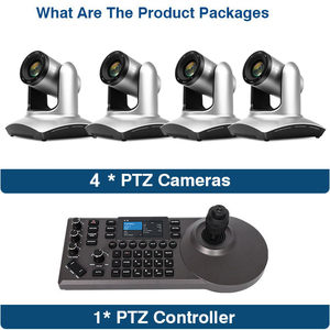 4k 20x Zoom ai theo dõi tự động khung <span class=keywords><strong>PTZ</strong></span> Hệ thống <span class=keywords><strong>Camera</strong></span> Kit = 4 máy ảnh + 1 PoE điều khiển cho Nhà thờ sống streaming hội nghị truyền hình - Product Image 2