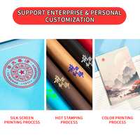 Cuaderno A5 con logotipo de impresión personalizado, papel Kraft grueso, Bloc de notas suave para estudiantes, diario de oficina de tapa dura, regalo diario