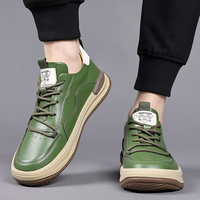 Chaussures de course sportives pour hommes, collection automne, grande taille, cuir véritable, semelle intermédiaire EVA, semelle extérieure en caoutchouc antidérapante, respirantes et souples