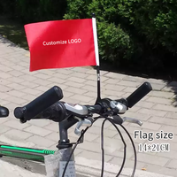 Drapeau de Vélo Personnalisé avec Impression de Logo, Haute Qualité, Vente Chaude, Drapeaux de Moto Double Face, Fabrication OEM ODM pour Fournisseurs en Gros