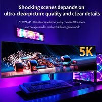 Moniteur LCD incurvé professionnel pour jeux de 49 pouces, 165 Hz, 1 ms GTG, 100 % SRGB, HDR, 5K UltraWide, vente en gros pour l'e-sport et les jeux