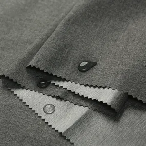 Gaberdine roupa uniforme jaqueta, 150d 300d 500d sarja gabardine tecido 100% poliéster para calças de trabalho roupas