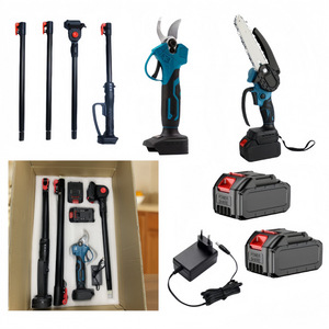 Ensemble de taille-haies électrique sans fil en acier inoxydable avec batterie au lithium, cisaille télescopique portative pour branches d'arbres, tronçonneuse OEM - Product Image 5