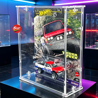 Vitrine de présentation pour voitures miniatures SHP 6 mm en acrylique transparent avec fermeture magnétique et vitrine de collection pour modèles de voitures à l'échelle 1:64