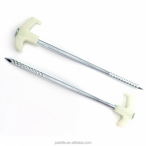 Piquets de tente fluorescents amovibles BOSS 25 cm, piquets en spirale avec poignée en plastique antidérapante, phosphorescents, <span class=keywords><strong>pour</strong></span> le camping, la randonnée, le pique-nique - Product Image 1