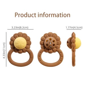 Nuevo mordedor de silicona resistente a mordeduras sin BPA en forma de León - Product Image 6