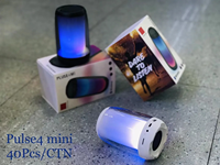 Haut-parleur portable à son surround Pluse4 avec mini lumière LED colorée, caisson de basses, étanche et sans fil pour une utilisation en extérieur