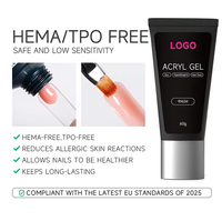RONIKI Hot Pick 30g 60g Polygel Cristal Dur pour Dissimuler les Défauts des Ongles, Séchage Rapide UV, Économisez du Temps de Travail pour les Professionnels des Salons de Manucure
