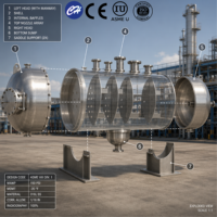 Réservoir de gaz de pétrole liquéfié en acier inoxydable de haute qualité 100m3 pour usine, certifié ASME CE pour usage industriel