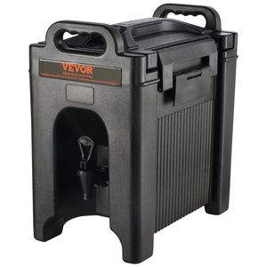 Dispensador de bebidas aislado de 2,5 galones, servidor de bebidas frías/calientes LDPE de grado alimenticio, manija de grifo de dos etapas de capa térmica de PU 0,9 para - Product Image 1