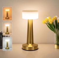 Lámpara de Mesa LED Táctil Inalámbrica Recargable, Lámpara de Mesa para Hotel, Bar, Cafetería, Lámpara de Noche para Dormitorio, Lámpara Decorativa para Sala de Estar