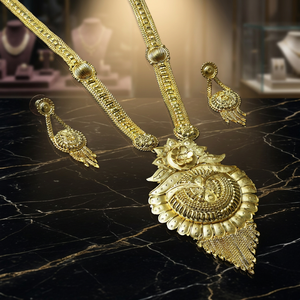 Wholesale 14K 18K 24K Micron Gold Plated Forming <b>Long</b> <b>Necklaces</b>, Fashion Jewelry Set, Traditional Design Gold Filled Jewelry Set - Product Image 5
