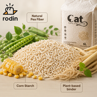 Litière pour chat en tofu de qualité supérieure, 1,0 mm - 4,0 mm, conception personnalisée, agglomération rapide, faible dispersion, sable de soja biodégradable pour