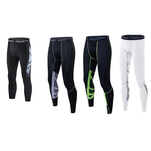 Leggings de sport pour hommes, dernière conception, élastiques, pour la course et le basketball, séchage rapide, sans couture, vente en gros - Product Image 1
